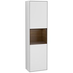 Villeroy und Boch Finion Hochschrank G460GNMT 41,8x151,6cm, links, Emotion, Regal Walnut veneer, White matt lacquer