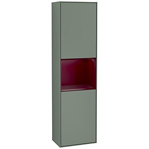 Villeroy and Boch Finion cabinet G460HBGM 41.8x151.6cm, left, emotion, shelf Peony Matt , Olive Matt Lacquer