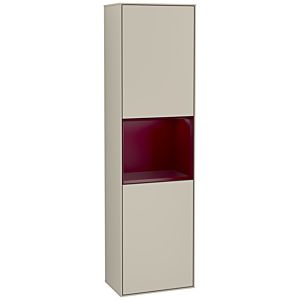 Villeroy und Boch Finion Hochschrank G460HBHH 41,8x151,6cm, links, Emotion, Regal Peony Matt Lacquer, Sand Matt Lacquer