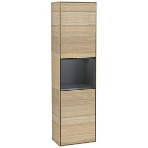Villeroy and Boch Finion cabinet G460HGPC 41.8x151.6cm, left, emotion, shelf Midnight Blue Matt Lacquer , Oak Veneer