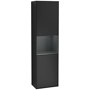 Villeroy and Boch Finion cabinet G460HGPD 41.8x151.6cm, left, Emotion, shelf Midnight Blue Matt Lacquer , black matt lacquer