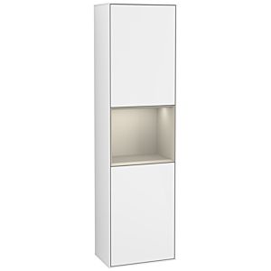 Villeroy und Boch Finion Hochschrank G460HHGF 41,8x151,6cm, links, Emotion, Regal Sand Matt Lacquer, Glossy white lacquer