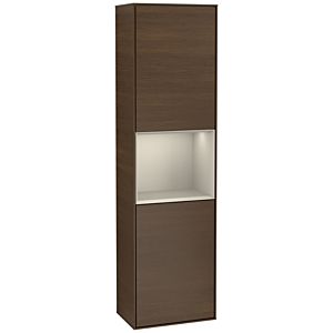 Villeroy und Boch Finion Hochschrank G460HHGN 41,8x151,6cm, links, Emotion, Regal Sand Matt Lacquer, Walnut veneer