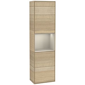 Villeroy und Boch Finion Hochschrank G460HHPC 41,8x151,6cm, links, Emotion, Regal Sand Matt Lacquer, Oak Veneer