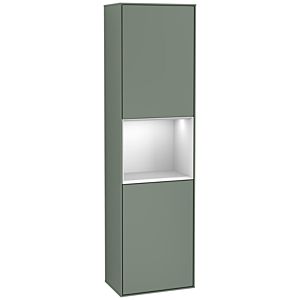 Villeroy und Boch Finion Hochschrank G460MTGM 41,8x151,6cm, links, Emotion, Regal White Matt Lacquer, Olive Matt Lacquer