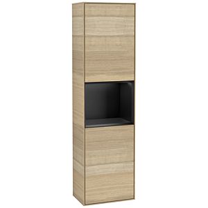 Villeroy und Boch Finion Hochschrank G460PDPC 41,8x151,6cm, links, Emotion, Regal Black Matt Lacquer, Oak Veneer