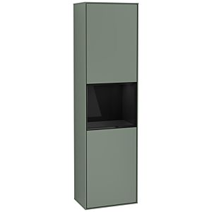 Villeroy und Boch Finion Hochschrank G460PHGM 41,8x151,6cm, links, Emotion, Regal Glossy Black Lacquer, Olive Matt Lacquer