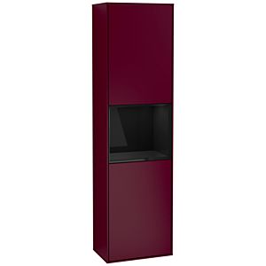 Villeroy and Boch Finion cabinet G460PHHB 41.8x151.6cm, left, emotion, shelf Glossy Black Lacquer , Peony Matt