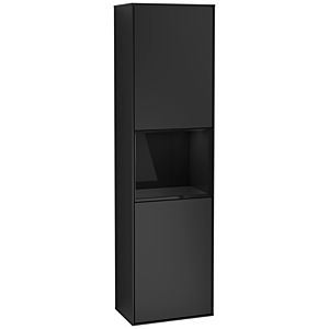 Villeroy et Boch armoire Finion G460PHPD 41.8x151.6cm, gauche, émotion, étagère Glossy Black Lacquer , laqué noir mat