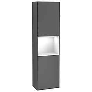 Villeroy et Boch armoire Finion G470GFGK 41.8x151.6cm, droite, Emotion, étagère Laque blanc brillant, Anthracite mat