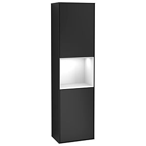 Villeroy and Boch Finion cabinet G470GFPD 41.8x151.6cm, right, emotion, shelf glossy white lacquer, black matt lacquer