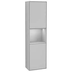 Villeroy und Boch Finion Hochschrank G470GJGJ 41,8x151,6cm, rechts, Emotion, Regal Grey Matt Lacquer, Light grey matt