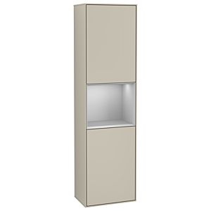 Villeroy und Boch Finion Hochschrank G470GJHH 41,8x151,6cm, rechts, Emotion, Regal Grey Matt Lacquer, Sand Matt Lacquer