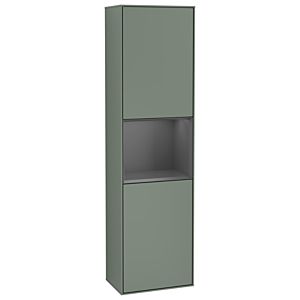 Villeroy und Boch Finion Hochschrank G470GKGM 41,8x151,6cm, rechts, Emotion, Regal Anthracite Matt Lacquer, Olive Matt Lacquer