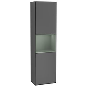 Villeroy und Boch Finion Hochschrank G470GMGK 41,8x151,6cm, rechts, Emotion, Regal Olive Matt Lacquer, Anthracite matt