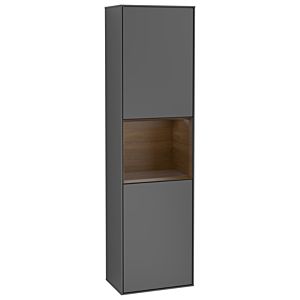 Villeroy und Boch Finion Hochschrank G470GNGK 41,8x151,6cm, rechts, Emotion, Regal Walnut veneer, Anthracite matt