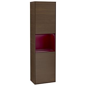 Villeroy und Boch Finion Hochschrank G470HBGN 41,8x151,6cm, rechts, Emotion, Regal Peony Matt Lacquer, Walnut veneer
