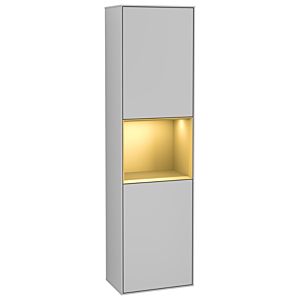 Villeroy und Boch Finion Hochschrank G470HFGJ 41,8x151,6cm, rechts, Emotion, Regal Gold Matt Lacquer, Light grey matt