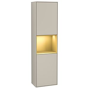 Villeroy und Boch Finion Hochschrank G470HFHH 41,8x151,6cm, rechts, Emotion, Regal Gold Matt Lacquer, Sand Matt Lacquer