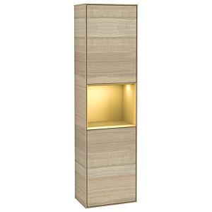 Villeroy und Boch Finion Hochschrank G470HFPC 41,8x151,6cm, rechts, Emotion, Regal Gold Matt Lacquer, Oak Veneer