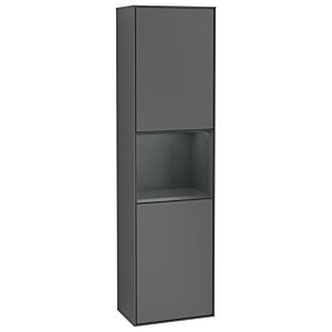 Villeroy und Boch Finion Hochschrank G470HGGK 41,8x151,6cm, rechts, Emotion, Regal Midnight Blue Matt Lacquer, Anthracite matt