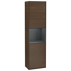 Villeroy und Boch Finion Hochschrank G470HGGN 41,8x151,6cm, rechts, Emotion, Regal Midnight Blue Matt Lacquer, Walnut veneer