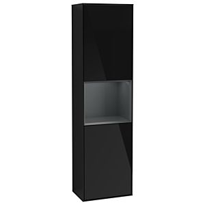Villeroy und Boch Finion Hochschrank G470HGPH 41,8x151,6cm, rechts, Emotion, Regal Midnight Blue Matt Lacquer, Glossy Black Lacquer