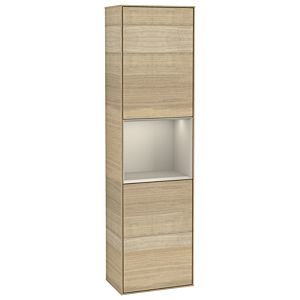 Villeroy und Boch Finion Hochschrank G470HHPC 41,8x151,6cm, rechts, Emotion, Regal Sand Matt Lacquer, Oak Veneer