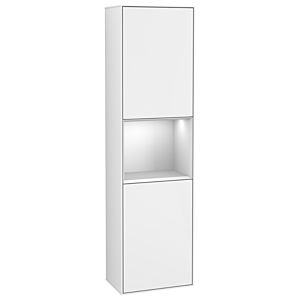 Villeroy et Boch armoire Finion G470MTGF 41.8x151.6cm, droite, émotion, étagère laqué blanc mat, laqué blanc brillant