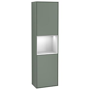 Villeroy und Boch Finion Hochschrank G470MTGM 41,8x151,6cm, rechts, Emotion, Regal White Matt Lacquer, Olive Matt Lacquer