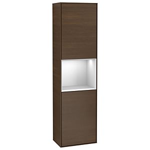Villeroy und Boch Finion Hochschrank G470MTGN 41,8x151,6cm, rechts, Emotion, Regal White matt lacquer, Walnut veneer