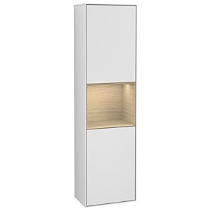 Villeroy et Boch armoire Finion G470PCMT 41.8x151.6cm, droite, Emotion, étagère Oak Venerr, laqué blanc mat