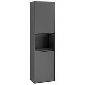 Villeroy et Boch armoire Finion G470PDGK 41.8x151.6cm, droite, émotion, étagère laqué noir mat, anthracite mat