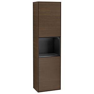 Villeroy and Boch Finion cabinet G470PDGN 41.8x151.6cm, right, emotion, shelf black matt lacquer, walnut veneer