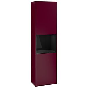 Villeroy und Boch Finion Hochschrank G470PHHB 41,8x151,6cm, rechts, Emotion, Regal Glossy Black Lacquer, Peony Matt
