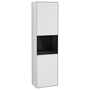 Villeroy und Boch Finion Hochschrank G470PHMT 41,8x151,6cm, rechts, Emotion, Regal Glossy Black Lacquer, White matt lacquer