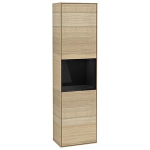 Villeroy und Boch Finion Hochschrank G470PHPC 41,8x151,6cm, rechts, Emotion, Regal Glossy Black Lacquer, Oak Veneer