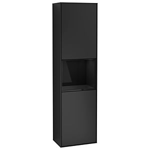 Villeroy und Boch Finion Hochschrank G470PHPD 41,8x151,6cm, rechts, Emotion, Regal Glossy Black Lacquer, Black matt lacquer