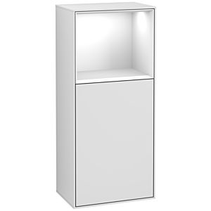 Villeroy et Boch armoire latérale Finion G500GFMT 41.8x93.6cm, gauche, émotion, étagère au-dessus de Glossy White , laqué blanc mat