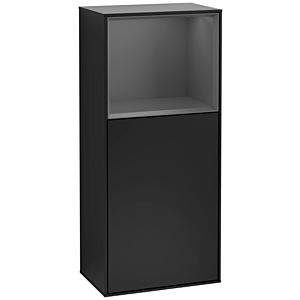 Villeroy und Boch Finion Seitenschrank G500GKPD 41,8x93,6cm, links, Emotion, Regal oben Anthracite matt, Black matt lacquer