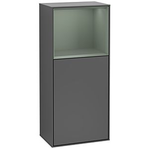 Villeroy and Boch Finion side cabinet G500GMGK 41.8x93.6cm, left, emotion, shelf top olive matt, anthracite matt