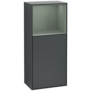 Villeroy and Boch Finion side cabinet G500GMHG 41.8x93.6cm, left, emotion, shelf top olive matt, midnight Blue Matt Lacquer