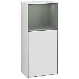 Villeroy and Boch Finion side cabinet G500GMMT 41.8x93.6cm, left, emotion, shelf top olive matt, white matt lacquer