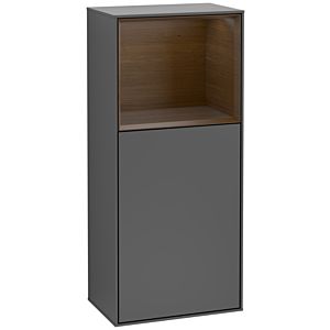 Villeroy and Boch Finion side cabinet G500GNGK 41.8x93.6cm, left, emotion, shelf top walnut veneer, anthracite matt