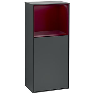 Villeroy and Boch Finion side cabinet G500HBHG 41.8x93.6cm, left, emotion, shelf above Peony Matt , midnight Blue Matt Lacquer
