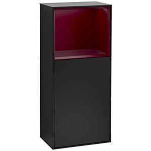 Villeroy und Boch Finion Seitenschrank G500HBPD 41,8x93,6cm, links, Emotion, Regal oben Peony Matt, Black matt lacquer