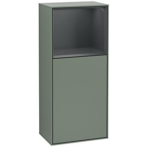 Villeroy et Boch Armoire latérale Finion G500HGGM 41.8x93.6cm, gauche, émotion, étagère au-dessus de minuit Blue mat, Olive Matt Lacquer