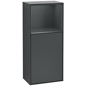 Villeroy und Boch Finion Seitenschrank G500HGHG 41,8x93,6cm, links, Emotion, Regal oben Midnight Blue Matt, Midnight Blue Matt Lacquer