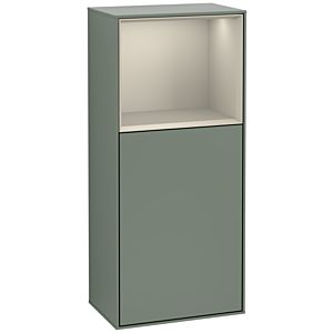 Villeroy und Boch Finion Seitenschrank G500HHGM 41,8x93,6cm, links, Emotion, Regal oben Sand Matt, Olive Matt Lacquer