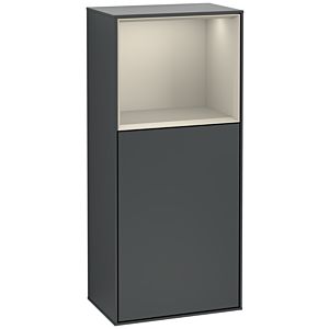 Villeroy und Boch Finion Seitenschrank G500HHHG 41,8x93,6cm, links, Emotion, Regal oben Sand Matt, Midnight Blue Matt Lacquer